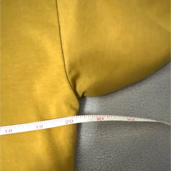 J.Jill Luxe Supima Elbow-Sleeve Tee S Yellow Supima Cotton Tencel Blend - Picture 4 of 5